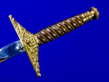 Vintage Hungarian Hungary Presentation Dagger Knife w/ Scabbard