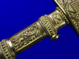 Vintage Hungarian Hungary Presentation Dagger Knife w/ Scabbard