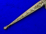 Vintage Hungarian Hungary Presentation Dagger Knife w/ Scabbard