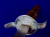 Vintage Old Indonesia Indonesian Carved Wood Sword w/ Scabbard