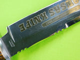Vintage Italian Italy Arkansas Handcrafted Large Bowie Stag Hunting Knife