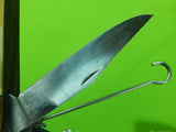 Vintage Italian Italy Army Multi Blade Folding Pocket Knife Tool