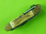 Vintage Italian Italy Army Multi Blade Folding Pocket Knife Tool