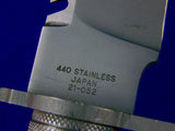 Vintage Japan Japanese Explorer Survival II Saw Back Bowie Knife Sheath Stone