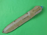 Vintage Mexican Mexico Knight Head Engraved Stiletto Fighting Knife & Sheath