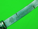 Vintage Moroccan Middle East Koummya Islamic Engraved Dagger Kinjal Knife