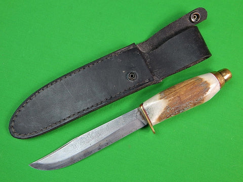 Vintage Norwegian Norway Custom Hand Made MORSETH Brusletto Fighting Knife