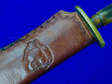Vintage Old US Custom Made Handmade Hunting Hunter Knife w/ Sheath
