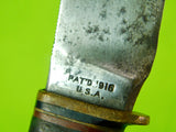 Vintage Old US Marbles Gladstone Mich. Pat'd. 1916 Woodcraft Hunting Knife