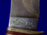 Vintage Old US REMINGTON Hunting Fighting Knife w/ Sheath