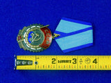 Vintage Soviet Russian USSR Silver Labor Red Banner Flatback Order Medal Badge
