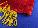 Vintage Soviet Russian Russia USSR Ukrainian Large Velvet Red Flag Banner