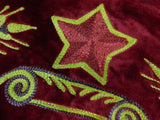 Vintage Soviet Russian Russia USSR Ukrainian Large Velvet Red Flag Banner