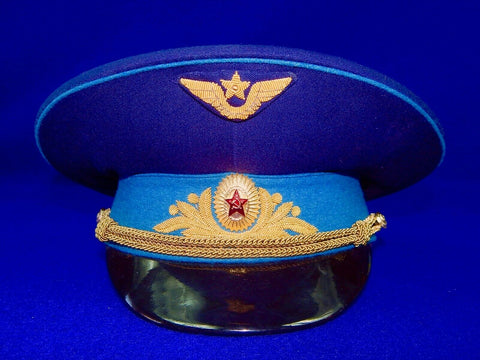 Vintage Soviet Union Russian Russia USSR Air Force General Visor Hat Cap
