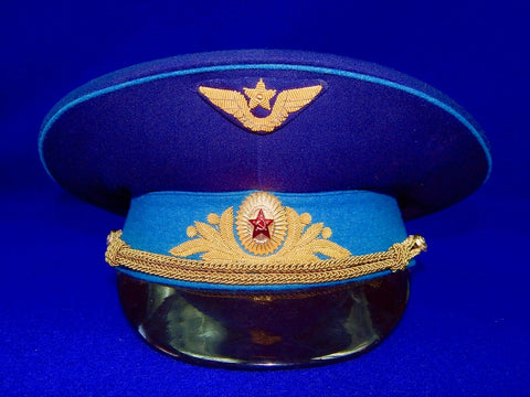 Vintage Soviet Union Russian Russia USSR Air Force General Visor Hat Cap