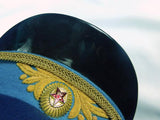 Vintage Soviet Union Russian Russia USSR Air Force General Visor Hat Cap