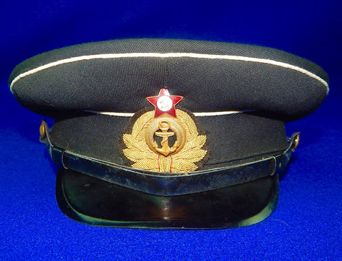 Vintage Soviet Union Russian Russia USSR Navy Officer's Visor Hat Cap
