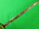 Vintage Spanish Spain Medieval Style Engraved Decorative Sword