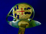 Vintage Spanish Spain Toledo Lion Head Sword w/ Scabbard