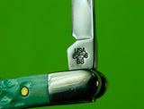 Vintage US 2003 Case XX 62156 SS Tuxedo Pen Folding Pocket Knife Green Jade