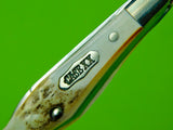 Vintage US 2003 Case XX 52156 SS Tuxedo Pen Folding Pocket Knife Select Stag