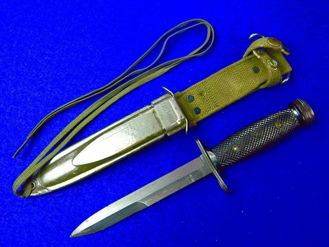 Vintage US Bren-Dan Bayonet Fighting Knife with Scabbard