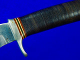 Vintage US Custom Handmade RANDALL Low S Stamped Hunting Knife & Sheath Stone
