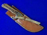 Vintage US Custom Handmade Hunting Bowie Knife w/ Sheath