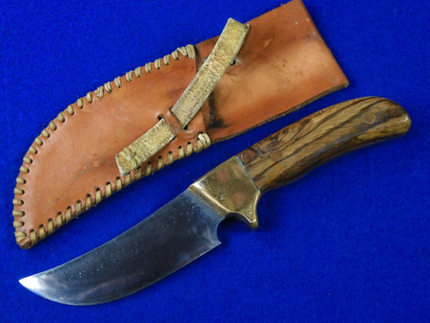 Vintage US Custom Handmade Hunting Bowie Knife w/ Sheath 