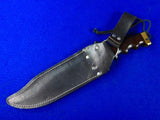 Vintage US Custom Made Handmade Large Bowie Fighting Knife w/ Sheath