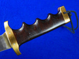 Vintage US Custom Made Handmade Large Bowie Fighting Knife w/ Sheath