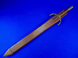 Vintage US Custom Made Large & Heavy Medieval Style Sword w/ Scabbard