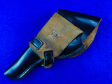 Vintage US Detroit MI Pistol Revolver Gun Leather Holster