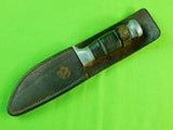 Vintage US Early CASE XX Marked Guard Hunting Knife & Sheath
