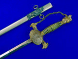 Vintage US Fraternal Lily Knights of Pythias Presentation Sword w/ Scabbard