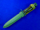 Vintage US Italy Italian Made Bayonet Fighting Knife w/ Scabbard