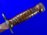 Vintage US Italy Italian Made Bayonet Fighting Knife w/ Scabbard