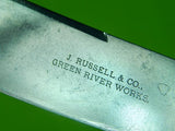 Vintage US J. Russell & Co Green River Works Hunting Fighting Knife