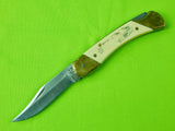 Vintage US Schrade + SC507 Scrimshaw Matco Tools Lock Back Folding Pocket Knife
