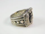 Vintage US Sterling Silver USMC Marine Ring Jewelry