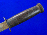 Vintage US WW2 Williams Cutlery Co. Commercial Fighting Knife Knives w/ Scabbard