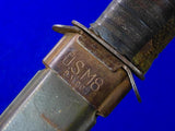 Vintage US WW2 Williams Cutlery Co. Commercial Fighting Knife Knives w/ Scabbard
