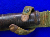 Vintage US WW2 Williams Cutlery Co. Commercial Fighting Knife Knives w/ Scabbard