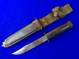 Vintage US WW2 Williams Cutlery Co. Commercial Fighting Knife w/ Scabbard