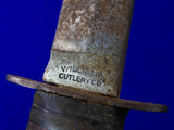 Vintage US WW2 Williams Cutlery Co. Commercial Fighting Knife Knives w/ Scabbard