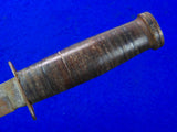 Vintage US WW2 Williams Cutlery Co. Commercial Fighting Knife Knives w/ Scabbard