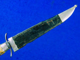 Vintage WW2 German Germany Carved Stag Handle Hunting Knife w/ Sheath