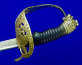 Serbian Serbia WWII WW2 German Made Quillback Lion Head Officer's Sword