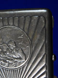 Vintage WW2 Soviet Russian Russia USSR Silver Presentation Cigarette Case