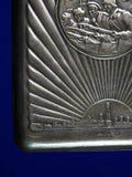 Vintage WW2 Soviet Russian Russia USSR Silver Presentation Cigarette Case